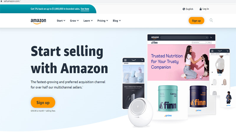 وارد وبسایت فروش در آمازون شوید
